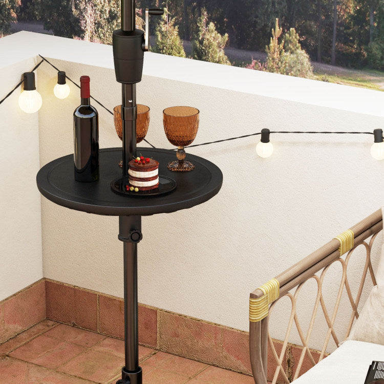 20" Outdoor Adjustable Umbrella Table – Portable, Durable & Perfect for Any Patio Setup