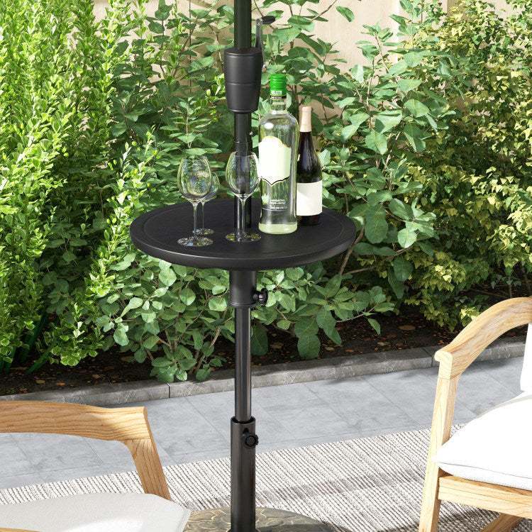 20" Outdoor Adjustable Umbrella Table – Portable, Durable & Perfect for Any Patio Setup