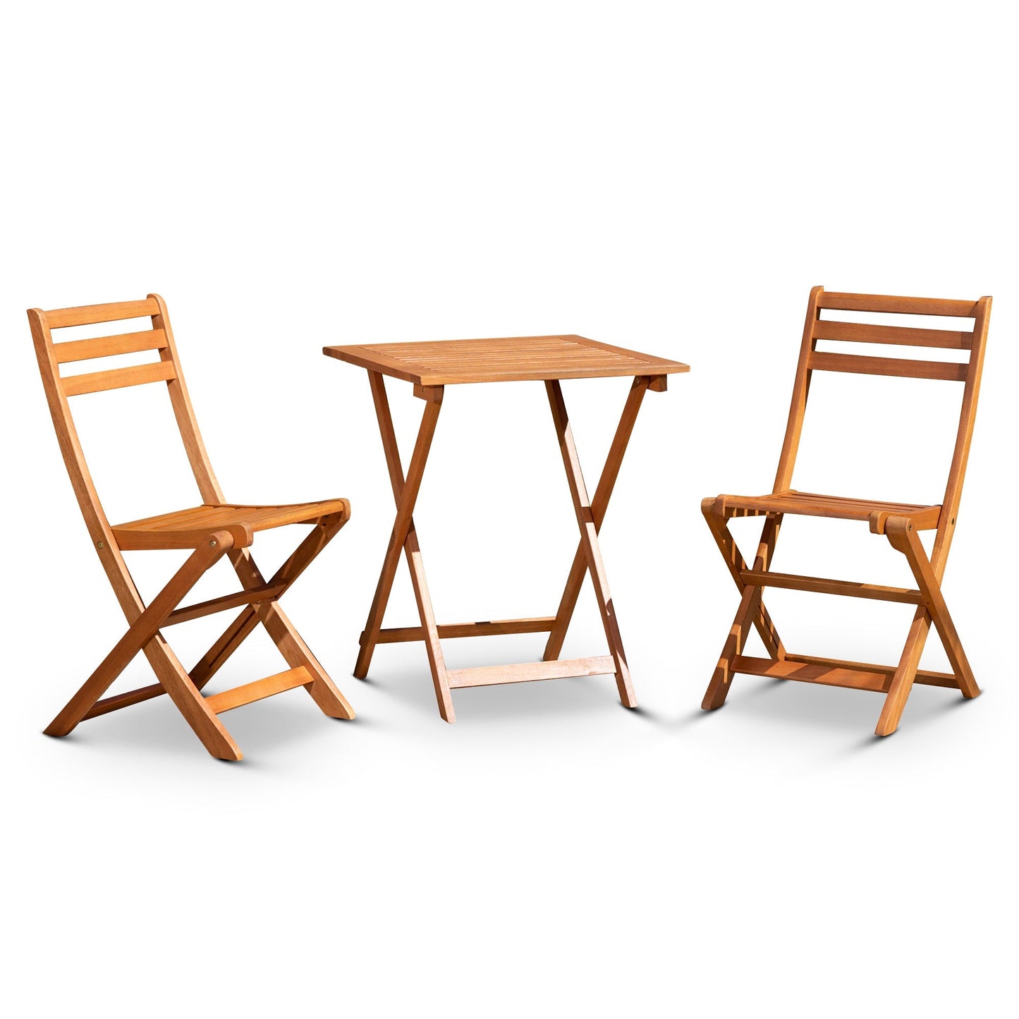 Twin Lakes Eucalyptus Outdoor 3-Piece Café Bistro  Set