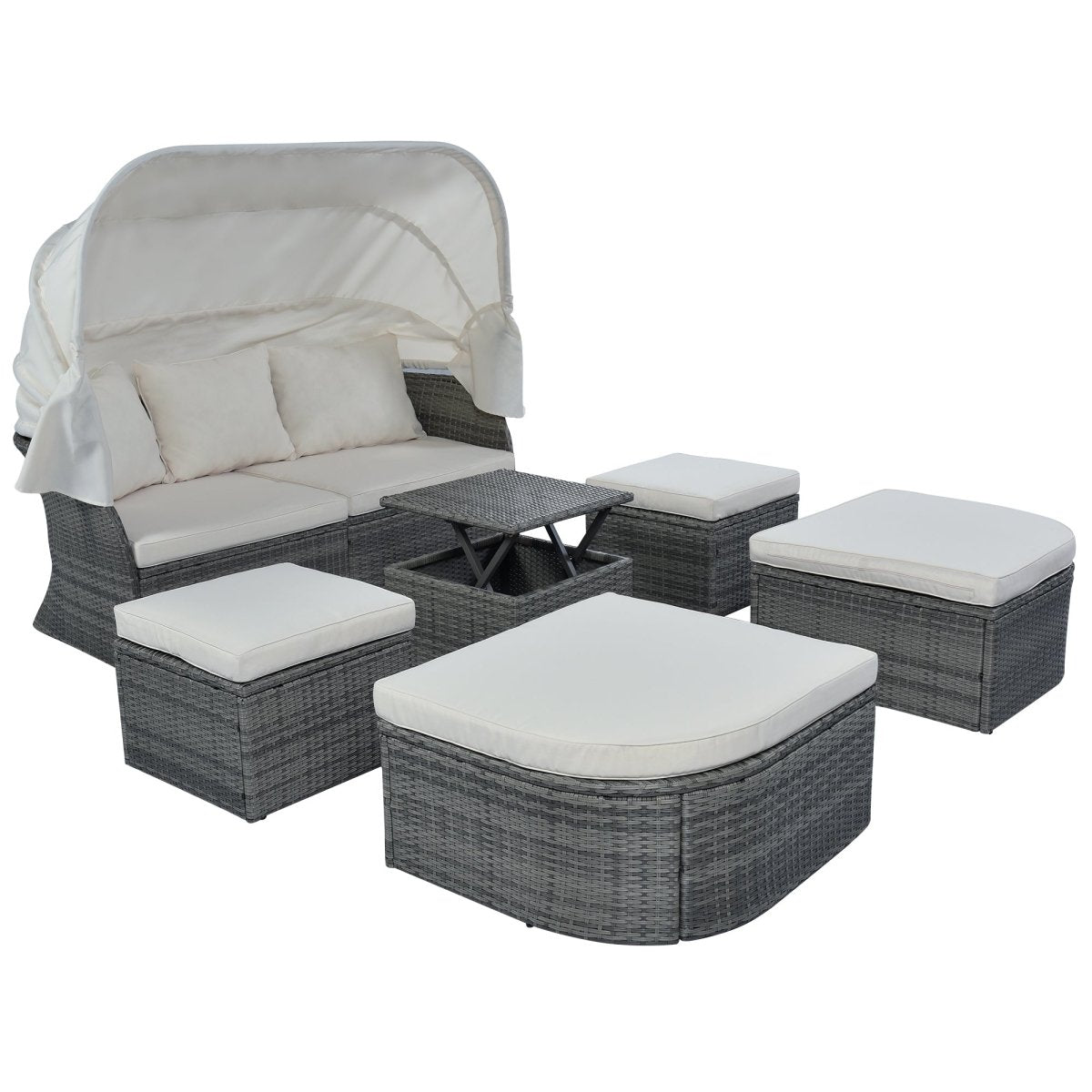 U_STYLE Outdoor Patio Wicker Furniture Set